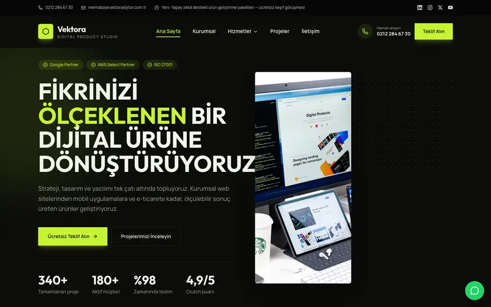 Dijital Ajans · Cesur şablonu