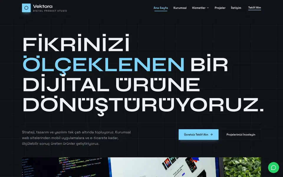 Dijital Ajans · Monokrom şablonu