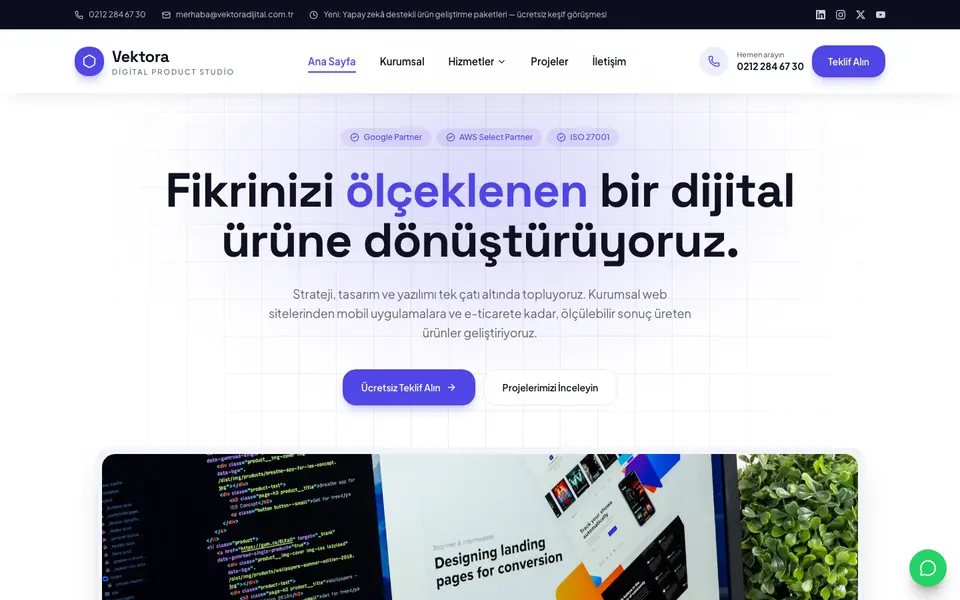 Dijital Ajans web sitesi şablonu