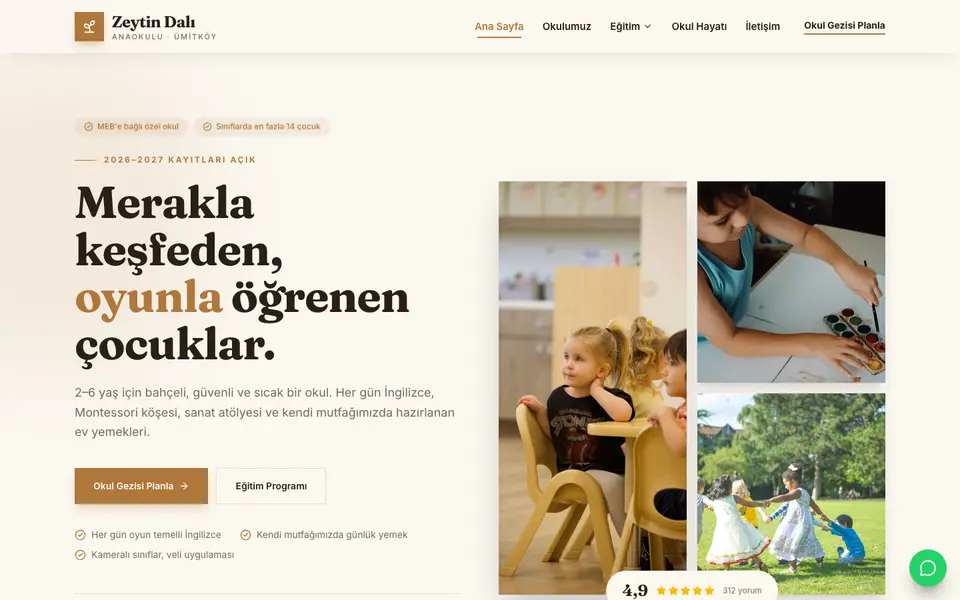 Anaokulu · Atölye şablonu