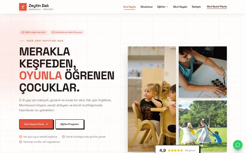 Anaokulu · Brutal şablonu