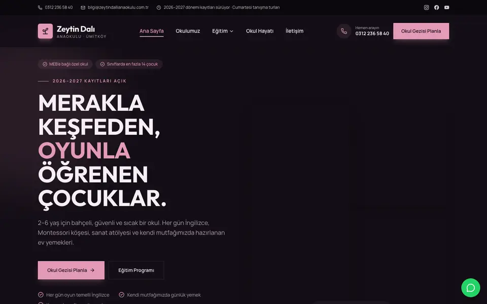 Anaokulu · Cesur şablonu