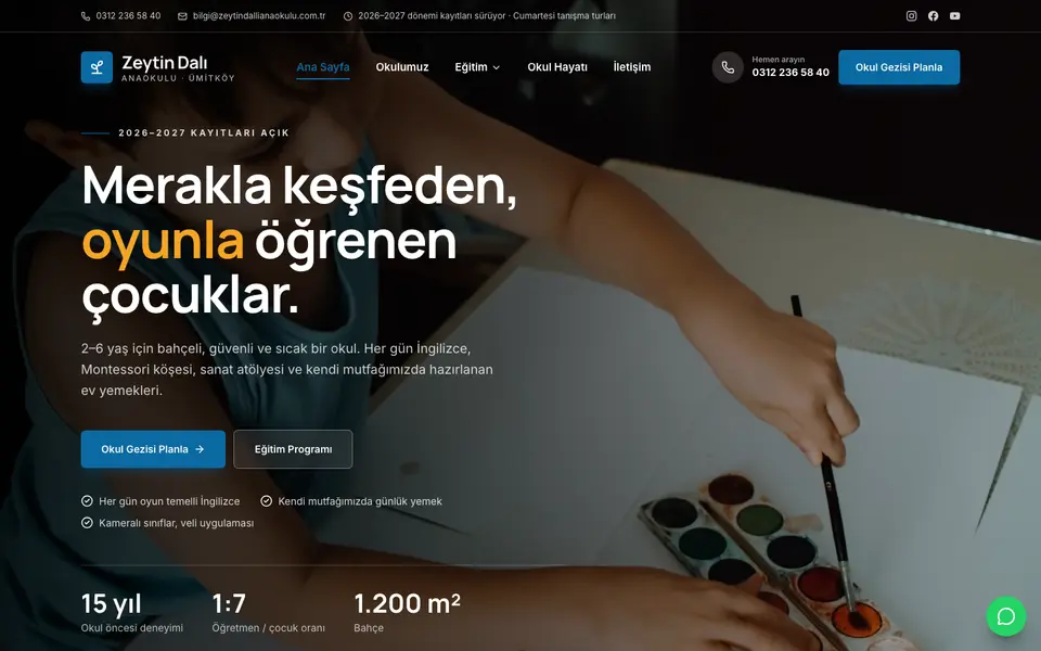 Anaokulu · Kurumsal şablonu
