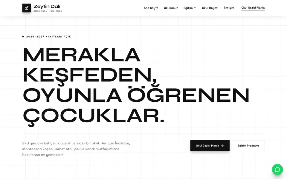Anaokulu · Monokrom şablonu