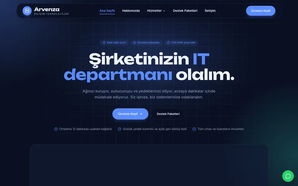 Bilişim Hizmetleri · Cam şablonu