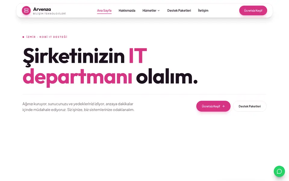 Bilişim Hizmetleri · Canlı şablonu