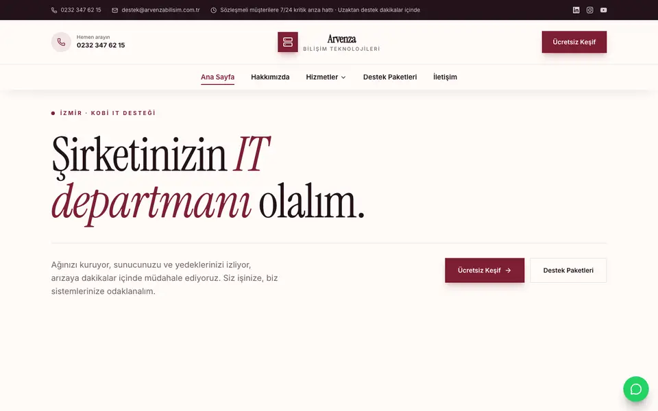 Bilişim Hizmetleri · Gazete şablonu