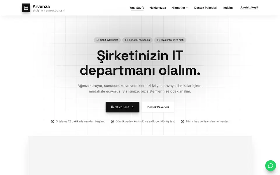 Bilişim Hizmetleri · Minimal şablonu
