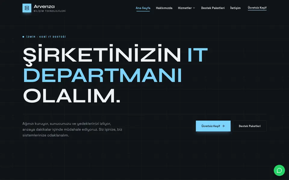 Bilişim Hizmetleri · Monokrom şablonu