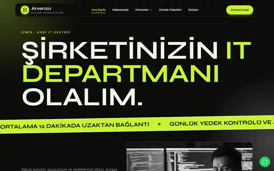 Bilişim Hizmetleri · Neon şablonu