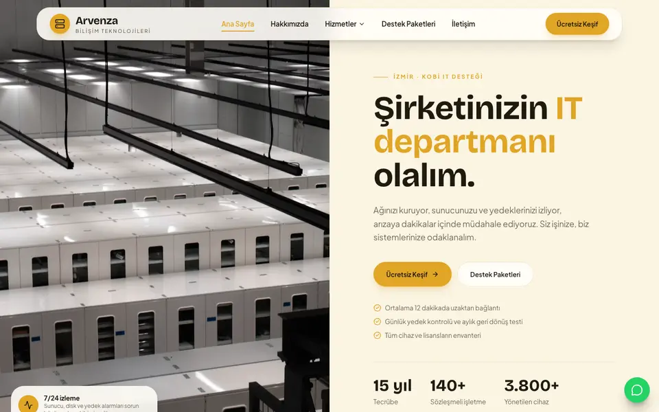 Bilişim Hizmetleri · Pastel şablonu