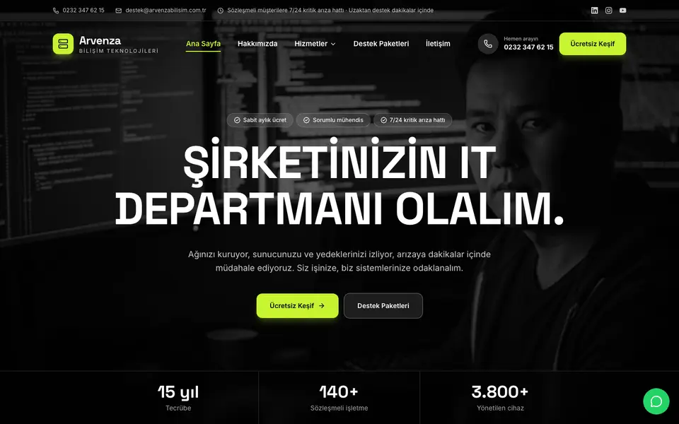 Bilişim Hizmetleri · Sahne şablonu