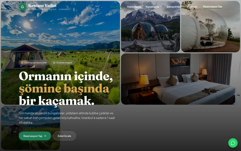 Bungalov & Glamping · Bahar şablonu
