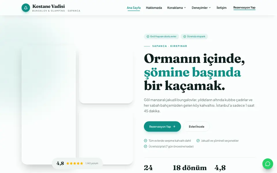 Bungalov & Glamping · Doğal şablonu