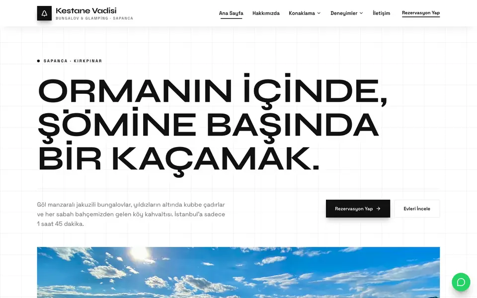 Bungalov & Glamping · Monokrom şablonu