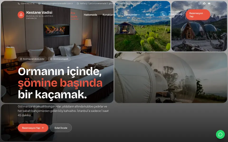 Bungalov & Glamping · Mozaik şablonu