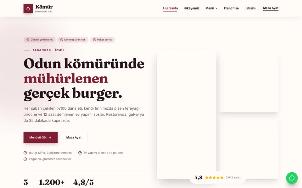 Burger & Fast Casual · Atölye şablonu