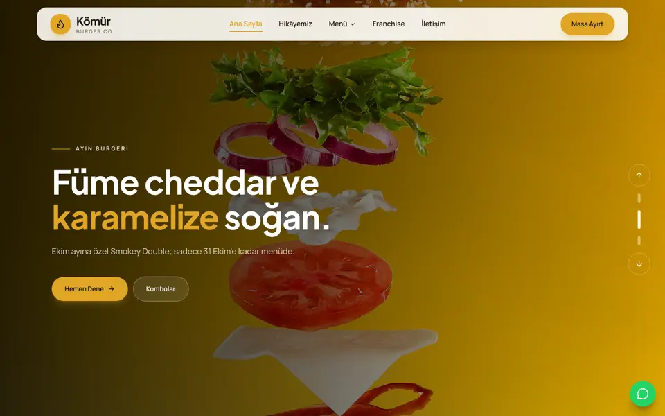 Burger & Fast Casual · Dinamik şablonu