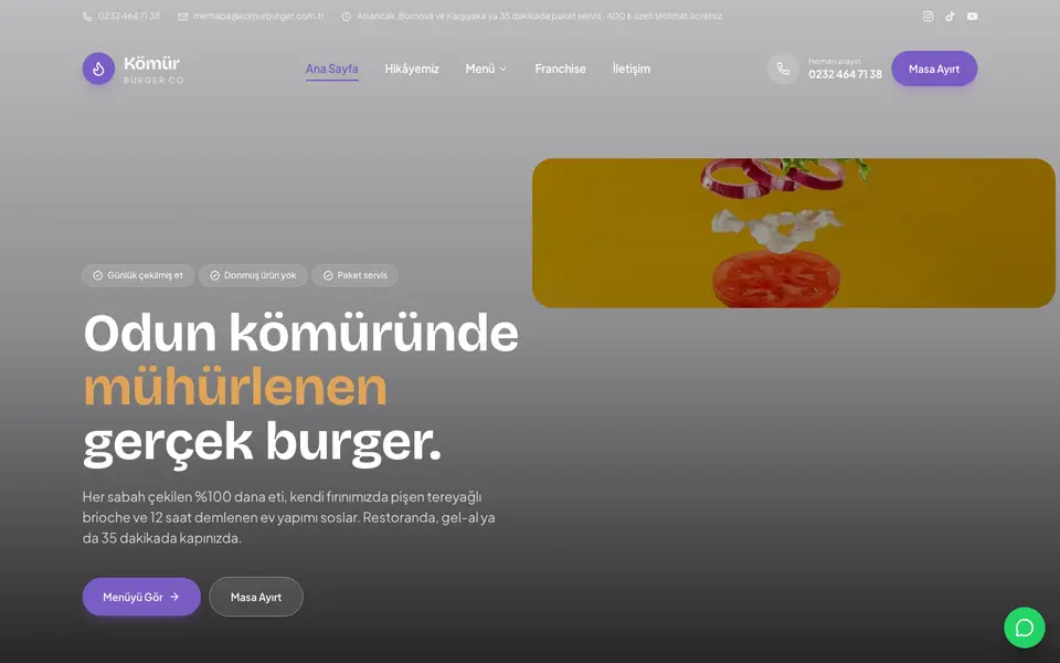 Burger & Fast Casual · Mozaik şablonu