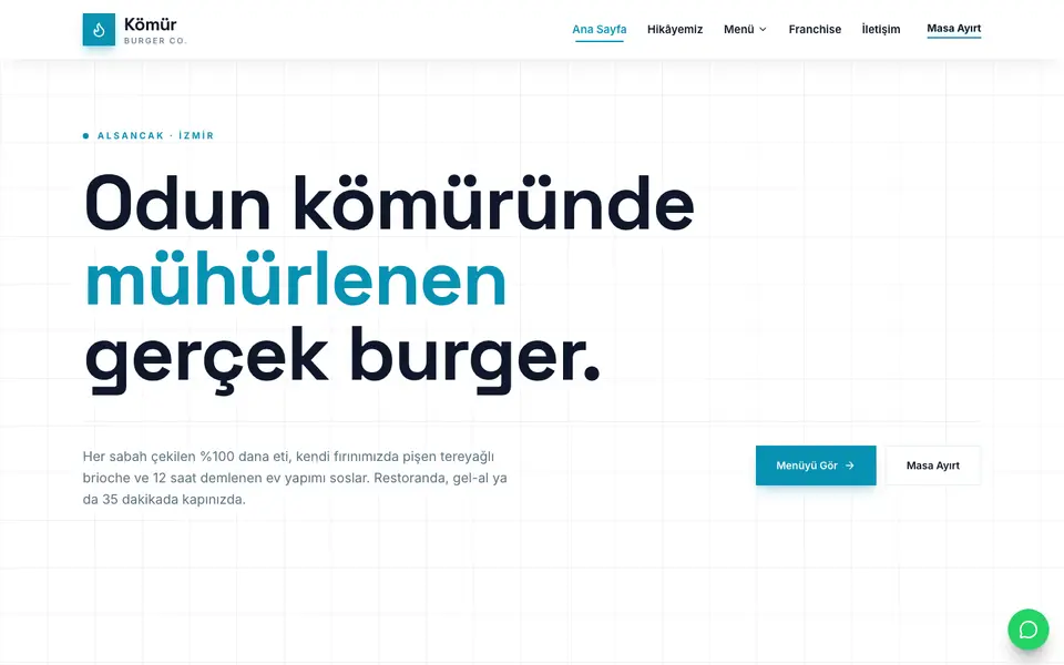 Burger & Fast Casual · Teknik şablonu
