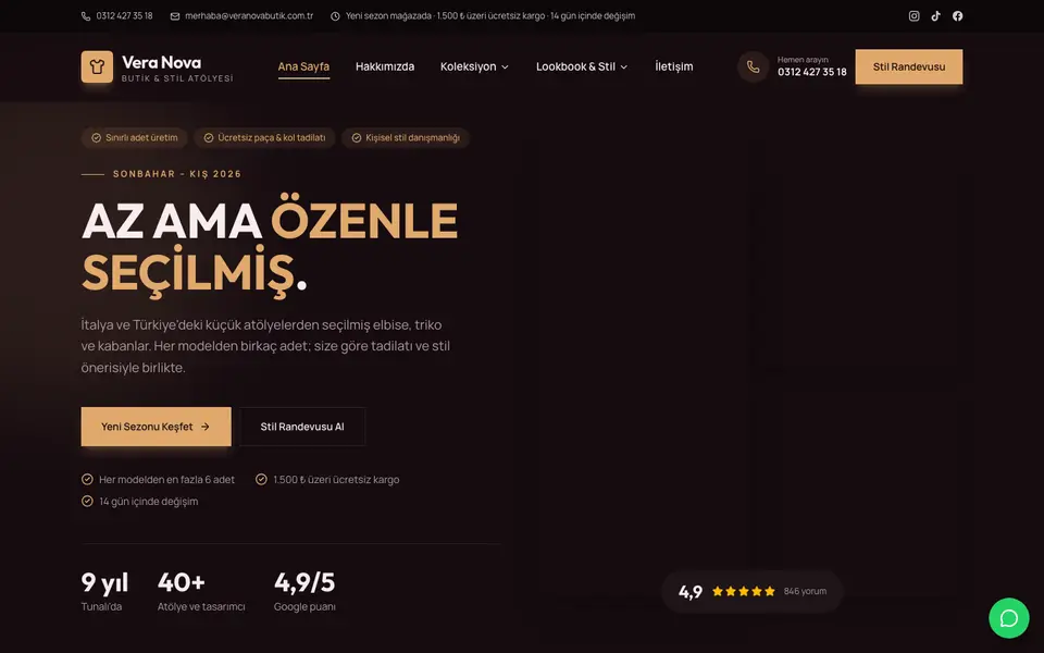 Butik Giyim · Cesur şablonu