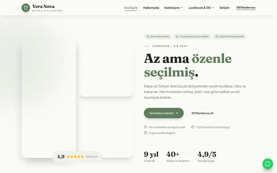 Butik Giyim · Doğal şablonu