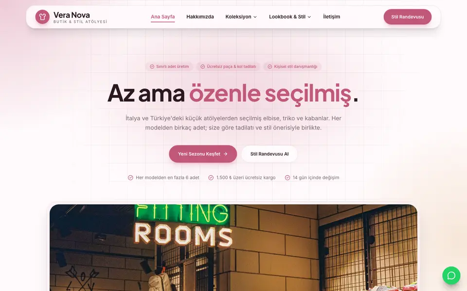 Butik Giyim · Kristal şablonu