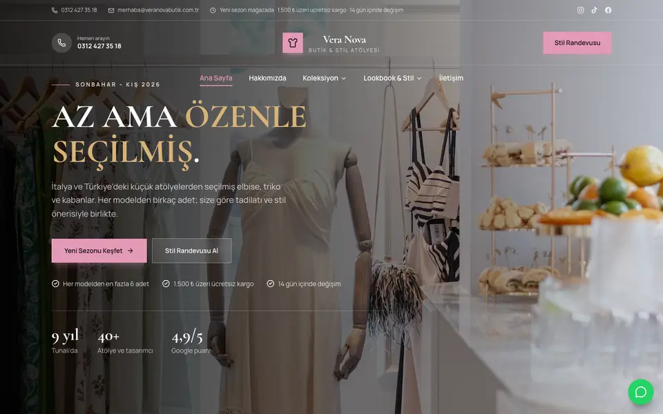 Butik Giyim · Lüks şablonu