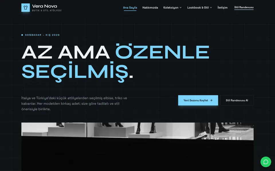 Butik Giyim · Monokrom şablonu