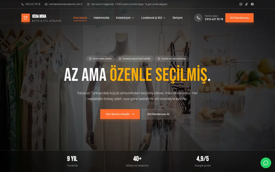 Butik Giyim · Sinema şablonu
