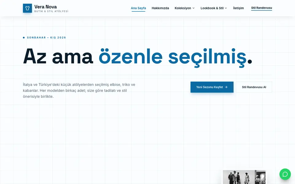 Butik Giyim · Teknik şablonu