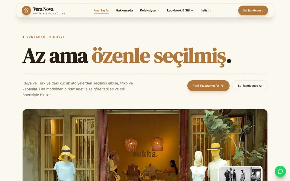 Butik Giyim · Vitrin şablonu