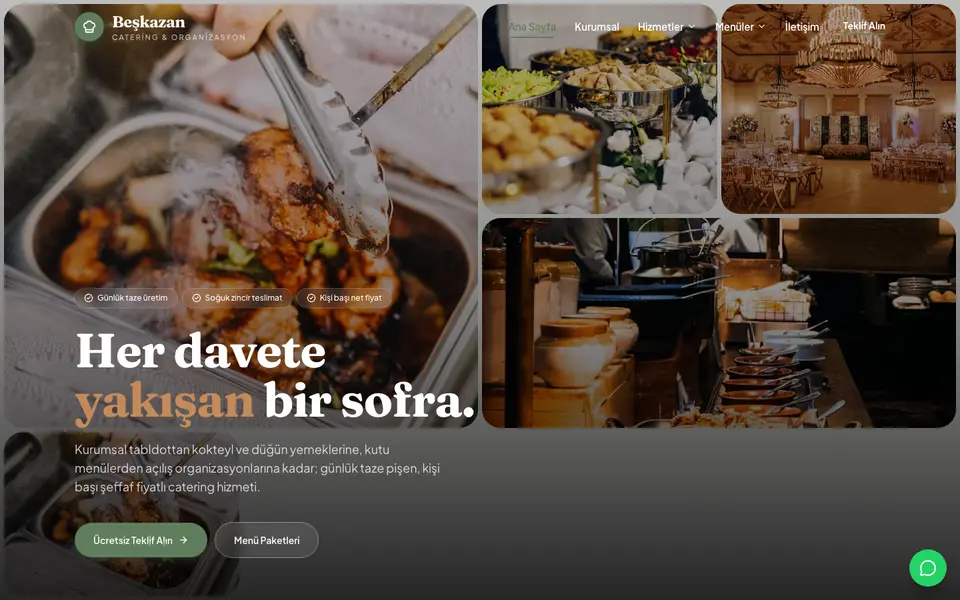 Catering · Bahar şablonu