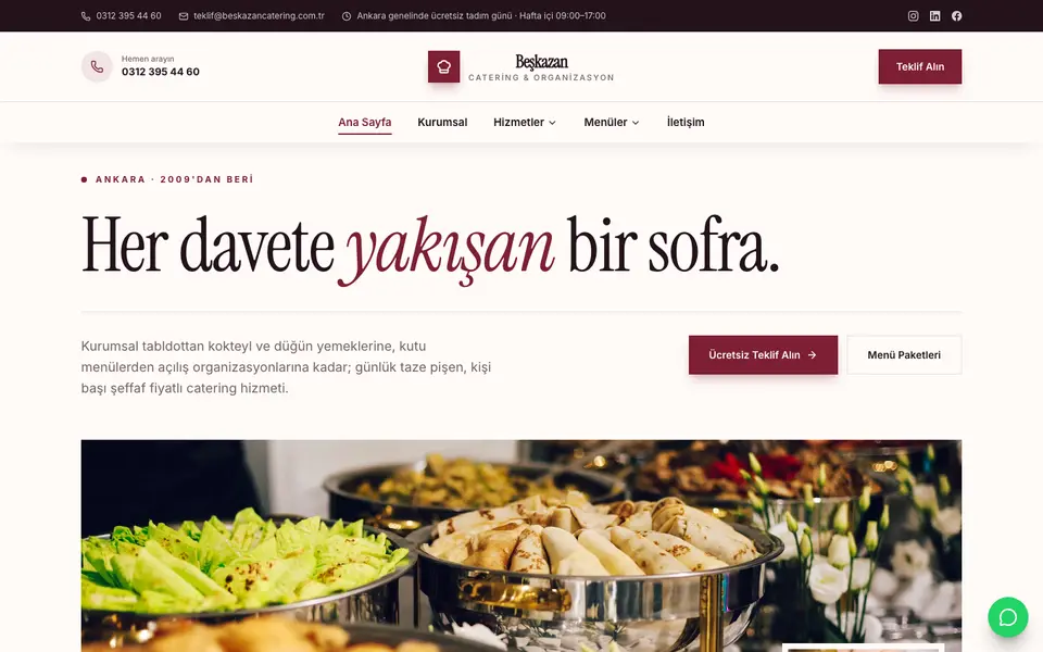Catering · Gazete şablonu