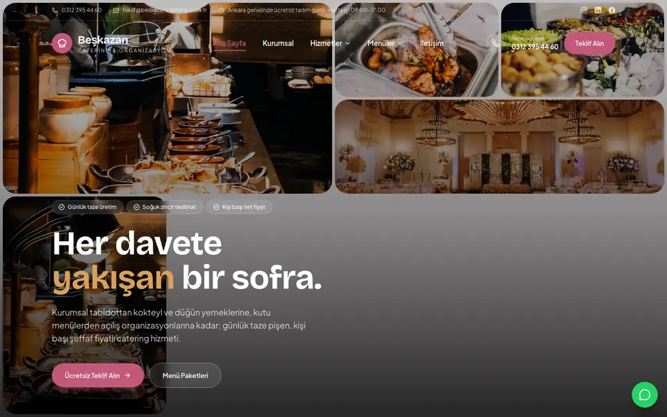 Catering · Mozaik şablonu
