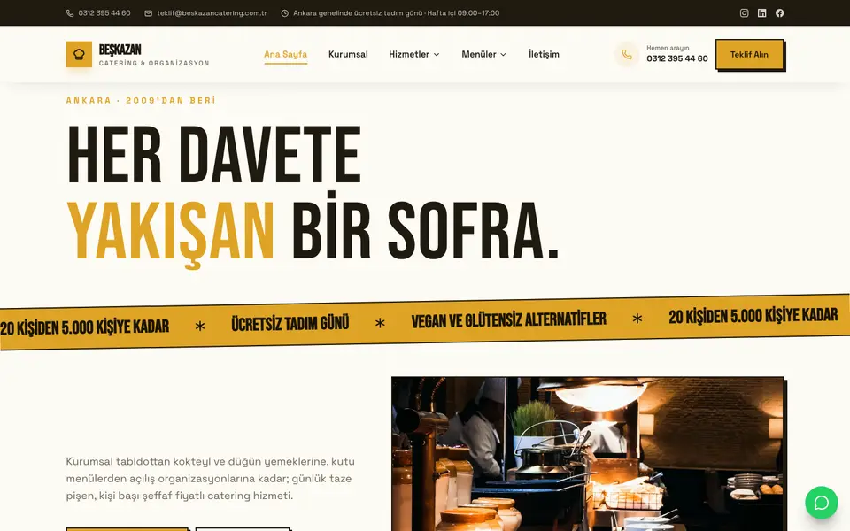 Catering · Sokak şablonu