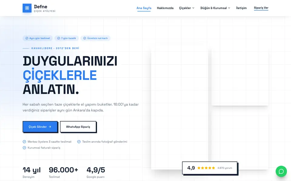 Çiçekçi · Brutal şablonu