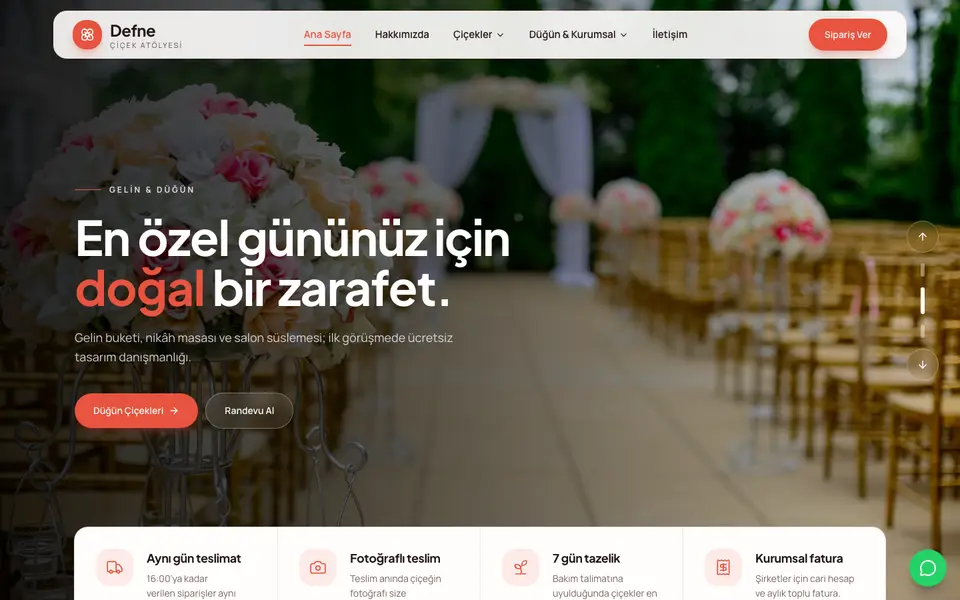 Çiçekçi · Dinamik şablonu