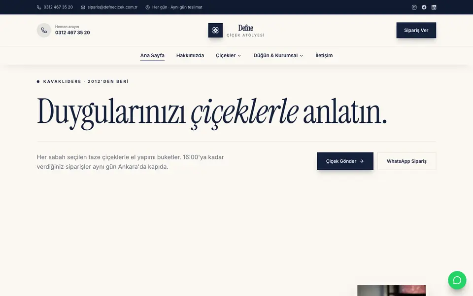 Çiçekçi · Gazete şablonu