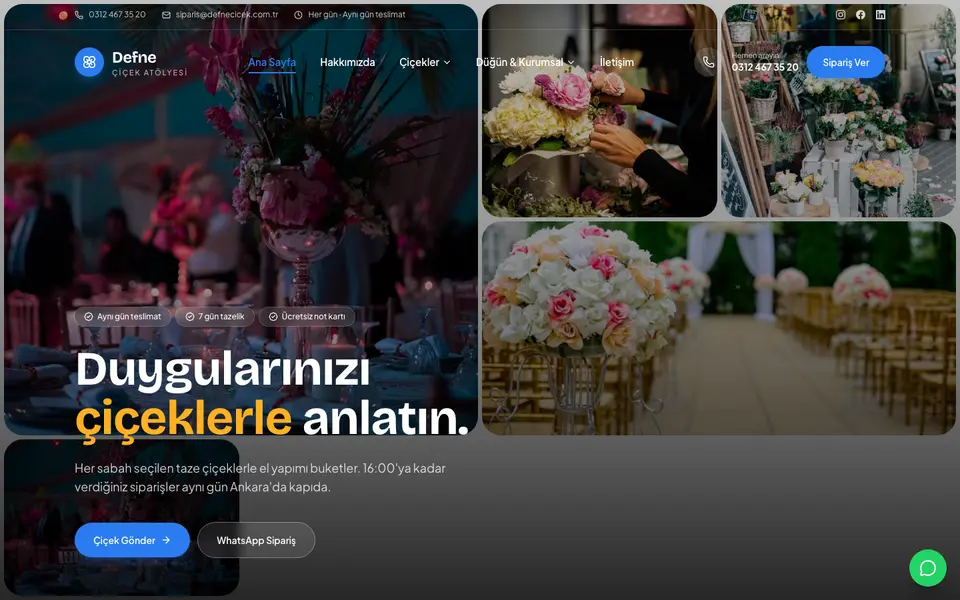 Çiçekçi · Mozaik şablonu