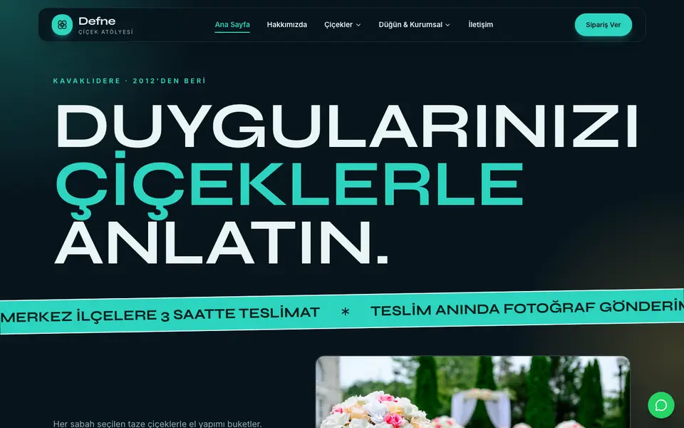 Çiçekçi · Neon şablonu