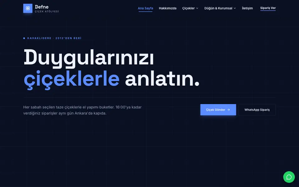 Çiçekçi · Teknik şablonu