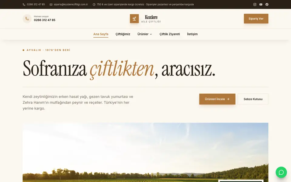 Çiftlik & Organik Ürünler · Gazete şablonu
