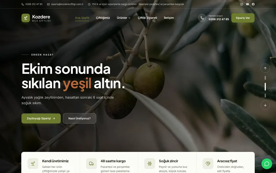 Çiftlik & Organik Ürünler · Klasik şablonu