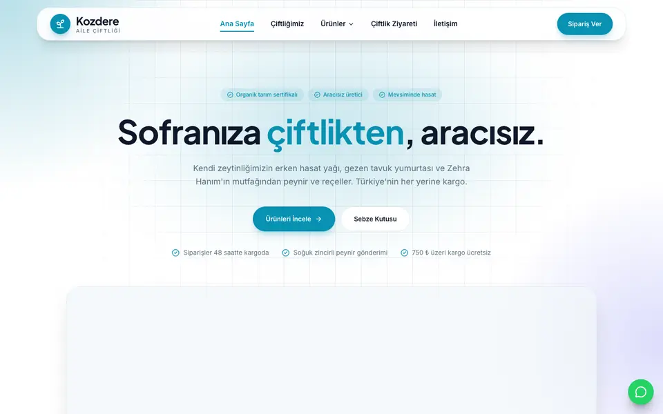 Çiftlik & Organik Ürünler · Kristal şablonu