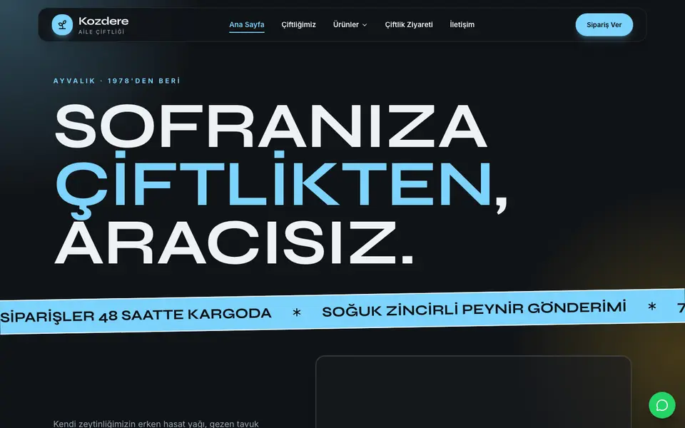Çiftlik & Organik Ürünler · Neon şablonu