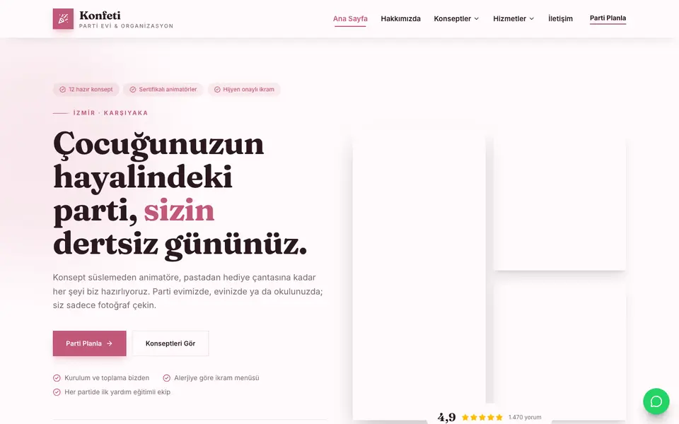 Çocuk Partisi · Atölye şablonu