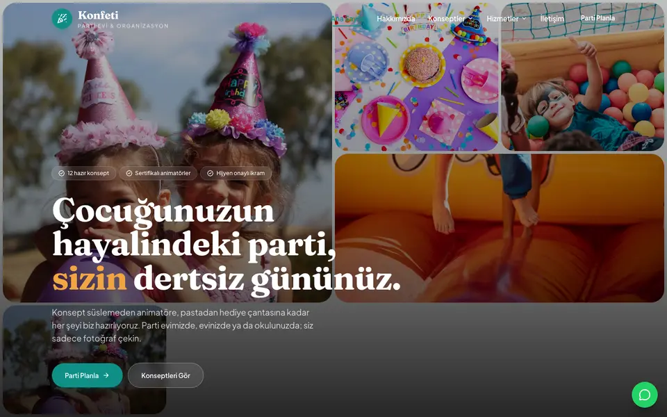 Çocuk Partisi · Bahar şablonu