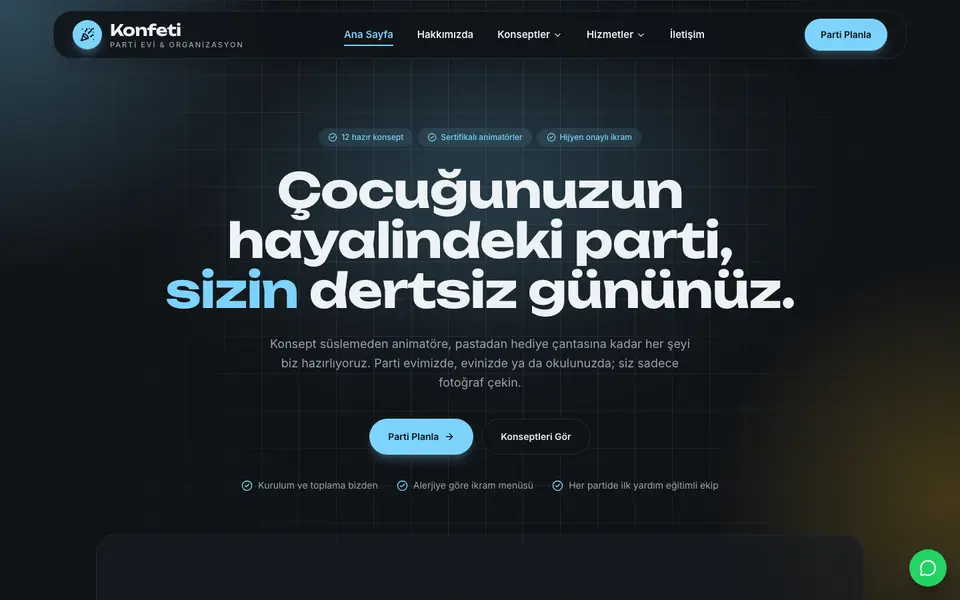 Çocuk Partisi · Cam şablonu