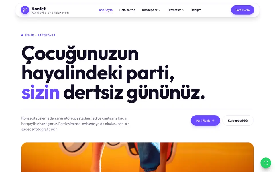 Çocuk Partisi · Canlı şablonu